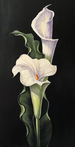 Painting of white flower